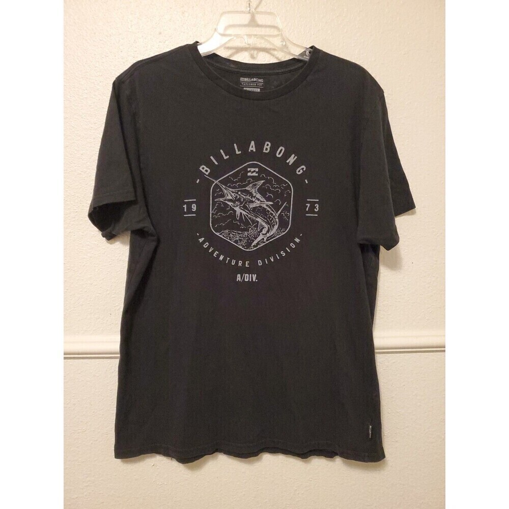 Billabong Florida Marlin Fishing Image Adult Size XL Black Short Sleeve Tee